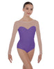 Solid Lycra LS Mesh Sweetheart Leotard