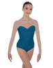 Solid Lycra LS Mesh Sweetheart Leotard