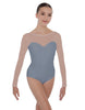 Solid Lycra LS Mesh Sweetheart Leotard