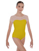 Solid Lycra Cap Sleeve Mesh Sweetheart Leotard