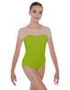 Solid Lycra Cap Sleeve Mesh Sweetheart Leotard