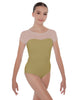 Solid Lycra Cap Sleeve Mesh Sweetheart Leotard