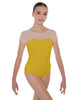 Solid Lycra Cap Sleeve Mesh Sweetheart Leotard