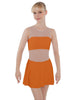 Solid Lycra Sleeveless Open Back Mesh Dress Lycra Bandeau
