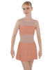 Solid Lycra Sleeveless Open Back Mesh Dress Lycra Bandeau