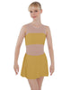 Solid Lycra Sleeveless Open Back Mesh Dress Lycra Bandeau