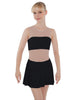 Solid Lycra Sleeveless Open Back Mesh Dress Lycra Bandeau