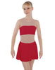 Solid Lycra Sleeveless Open Back Mesh Dress Lycra Bandeau