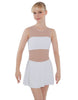 Solid Lycra Sleeveless Open Back Mesh Dress Lycra Bandeau