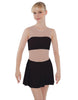 Solid Lycra Sleeveless Open Back Mesh Dress Lycra Bandeau