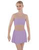 Solid Lycra Sleeveless Open Back Mesh Dress Lycra Bandeau
