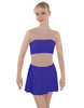 Solid Lycra Sleeveless Open Back Mesh Dress Lycra Bandeau