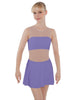 Solid Lycra Sleeveless Open Back Mesh Dress Lycra Bandeau