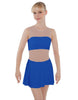 Solid Lycra Sleeveless Open Back Mesh Dress Lycra Bandeau