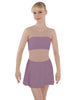 Solid Lycra Sleeveless Open Back Mesh Dress Lycra Bandeau