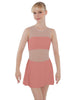 Solid Lycra Sleeveless Open Back Mesh Dress Lycra Bandeau