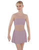 Solid Lycra Sleeveless Open Back Mesh Dress Lycra Bandeau