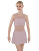 Solid Lycra Sleeveless Open Back Mesh Dress Lycra Bandeau