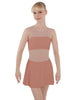 Solid Lycra Sleeveless Open Back Mesh Dress Lycra Bandeau