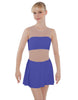 Solid Lycra Sleeveless Open Back Mesh Dress Lycra Bandeau