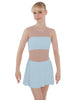 Solid Lycra Sleeveless Open Back Mesh Dress Lycra Bandeau