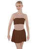 Solid Lycra Sleeveless Open Back Mesh Dress Lycra Bandeau