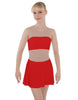 Solid Lycra Sleeveless Open Back Mesh Dress Lycra Bandeau