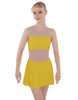 Solid Lycra Sleeveless Open Back Mesh Dress Lycra Bandeau