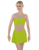 Solid Lycra Sleeveless Open Back Mesh Dress Lycra Bandeau