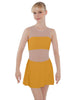 Solid Lycra Sleeveless Open Back Mesh Dress Lycra Bandeau