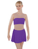 Solid Lycra Sleeveless Open Back Mesh Dress Lycra Bandeau