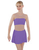 Solid Lycra Sleeveless Open Back Mesh Dress Lycra Bandeau
