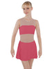 Solid Lycra Sleeveless Open Back Mesh Dress Lycra Bandeau