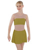 Solid Lycra Sleeveless Open Back Mesh Dress Lycra Bandeau
