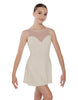 Solid Lycra Mesh Sweetheart Dress