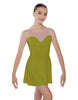 Solid Lycra Mesh Sweetheart Dress