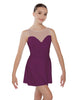Solid Lycra Mesh Sweetheart Dress