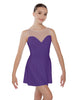 Solid Lycra Mesh Sweetheart Dress