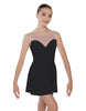 Solid Lycra Mesh Sweetheart Dress