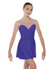 Solid Lycra Mesh Sweetheart Dress