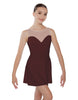 Solid Lycra Mesh Sweetheart Dress