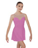 Solid Lycra Mesh Sweetheart Dress
