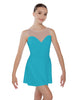 Solid Lycra Mesh Sweetheart Dress