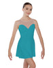 Solid Lycra Mesh Sweetheart Dress