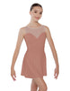 Solid Lycra Mesh Sweetheart Dress