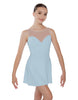 Solid Lycra Mesh Sweetheart Dress
