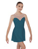 Solid Lycra Mesh Sweetheart Dress