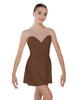 Solid Lycra Mesh Sweetheart Dress
