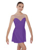 Solid Lycra Mesh Sweetheart Dress