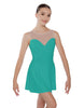 Solid Lycra Mesh Sweetheart Dress